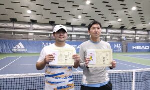 第292回　MTSテニスアリーナ三鷹　ナイター男子ダブルス準優勝:水野・渋田ペア