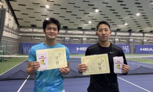 第293回　MTSテニスアリーナ三鷹　ナイター男子ダブルス準優勝:松尾・土屋ペア