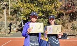 第1回　パパステニスクラブ津久井　ミックスダブルス準優勝:日高・河野ペア