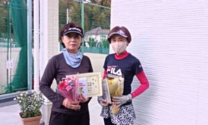 第1992回　百草テニスガーデン　女子ダブルス優勝:高頭・村林ペア