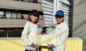 第2000回　桜台テニスクラブ　女子ダブルス準優勝:高塚・新島ペア