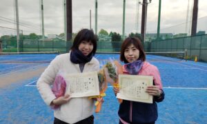 第2006回　サンライズテニススクール調布校　女子ダブルス優勝:石川・梅澤ペア