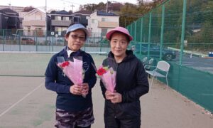 第2024回　百草テニスガーデン　女子ダブルス準優勝:高山・松田ペア