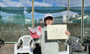 第59回　関町ローンテニスクラブ　小学生女子10才以下シングルス準優勝:高橋 七帆選手