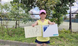 第55回　桜台テニスクラブ　小学生女子10歳以下準優勝:田渕 千尋選手