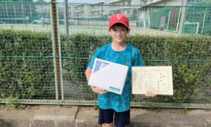 第41回　関町ローンテニスクラブ　中学生男子準優勝:小林 滉英選手