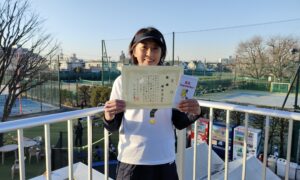 第13回　善福寺公園テニスクラブ　女子シングルス優勝:横井 文子選手
