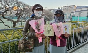第2030回　桜台テニスクラブ　女子ダブルス準優勝:大西・黒田ペア