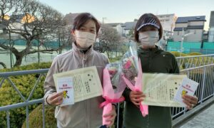 第2030回　桜台テニスクラブ　女子ダブルス優勝:冷水・武内ペア