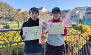 第2031回　桜台テニスクラブ　女子ダブルス準優勝:荒井・石橋ペア