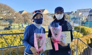 第2031回　桜台テニスクラブ　女子ダブルス優勝:伊澤・佐田ペア