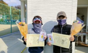 第2039回　百草テニスガーデン　女子ダブルス準優勝:高橋・植村ペア