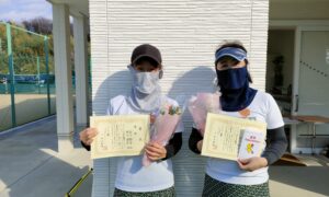 第2039回　百草テニスガーデン　女子ダブルス優勝:石川・徳久ペア