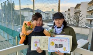 第2043回　関町ローンテニスクラブ　女子ダブルス優勝:別所・櫻田ペア