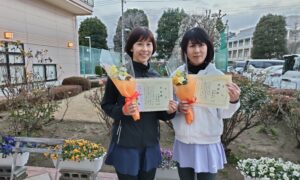 第2044回　緑ヶ丘テニスガーデン　女子ダブルス準優勝:内藤・井手ペア