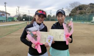 第2047回　桜田倶楽部 東京テニスカレッジ　女子ダブルス優勝:山田・磯貝ペア