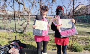 第2048回　桜台テニスクラブ　女子ダブルス準優勝:青木・永岡ペア