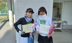 第2057回　百草テニスガーデン　女子ダブルス準優勝:坂下・榎本ペア