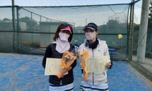 第2060回　サンライズテニススクール調布校　女子ダブルス準優勝:松本・鈴木ペア