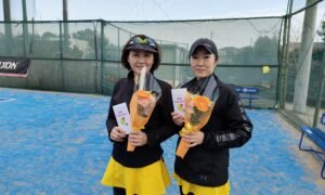 第2060回　サンライズテニススクール調布校　女子ダブルス優勝:川田・小林ペア