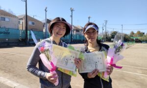 第2062回　桜田倶楽部 東京テニスカレッジ　女子ダブルス優勝:竹之内・東ペア