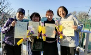 第2070回　善福寺公園テニスクラブ　女子ダブルスチーム戦準優勝:『ゆらぎ』