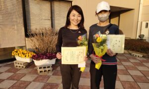第2073回　緑ヶ丘テニスガーデン　女子ダブルス優勝:齊藤・天ペア