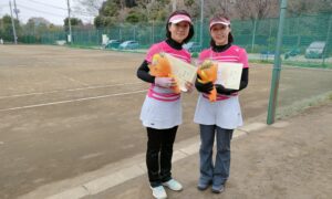 第2081回　桜田倶楽部 東京テニスカレッジ　女子ダブルス準優勝:烏谷・渡ペア