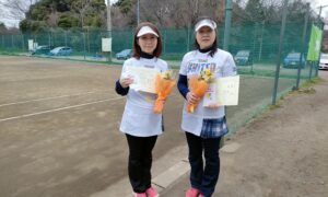 第2081回　桜田倶楽部 東京テニスカレッジ　女子ダブルス優勝:風間・後藤ペア
