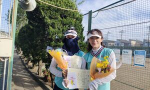 第2094回　関町ローンテニスクラブ　女子ダブルス優勝:古橋・大木ペア