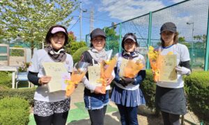 第2096回　新座ローンテニスクラブ　女子ダブルスチーム戦優勝:『レインボーガーネット』
