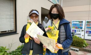第2097回　緑ヶ丘テニスガーデン　女子ダブルス準優勝:土居・伊藤ペア