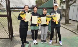第2099回　桜台テニスクラブ　女子ダブルスチーム戦優勝:『Ｂｅａｎｓ！』
