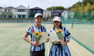 第2109回　百草テニスガーデン　女子ダブルス準優勝:高木・深町ペア
