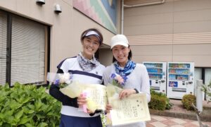 第2130回　緑ヶ丘テニスガーデン　女子ダブルス優勝:堀河・江田ペア