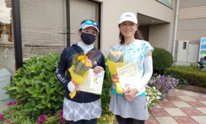 第2135回　緑ヶ丘テニスガーデン　女子ダブルス優勝:福田・藤猪ペア