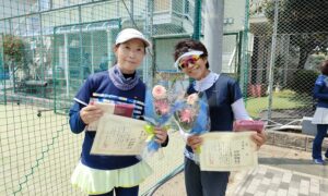 第2149回　南町田インターナショナルテニスカレッジ　女子ダブルス準優勝:大羽・松枝ペア