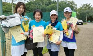 第2154回　桜田倶楽部 東京テニスカレッジ　女子ダブルスチーム戦準優勝:『ブルーサファイア』