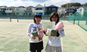 第2159回　百草テニスガーデン　女子ダブルス準優勝:岡西・高谷ペア