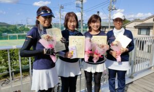 第2163回　善福寺公園テニスクラブ　女子ダブルスチーム戦優勝:『雪うさぎ』