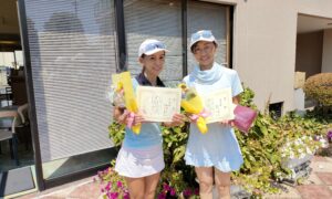 第2166回　緑ヶ丘テニスガーデン　女子ダブルス準優勝:唐澤・松本ペア