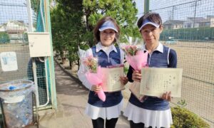第2178回　関町ローンテニスクラブ　女子ダブルス準優勝:宮田