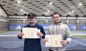第297回　MTSテニスアリーナ三鷹　ナイター男子ダブルス準優勝:水野・吉松ペア