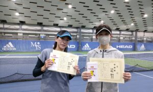 第299回　MTSテニスアリーナ三鷹　ナイター女子ダブルス準優勝:古瀬・佐々木ペア