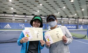第299回　MTSテニスアリーナ三鷹　ナイター女子ダブルス優勝:岡本・山田ペア