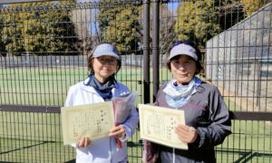 第3回　小金井公園テニスコート　女子ダブルス準優勝:山内・内野ペア