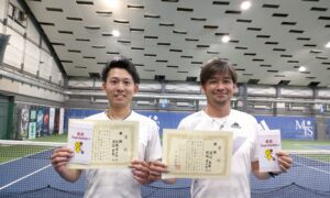 第300回　MTSテニスアリーナ三鷹　ナイター男子ダブルス優勝:結城・渡辺選手