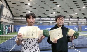 第302回　MTSテニスアリーナ三鷹　ナイター男子ダブルス準優勝:戸田・久保田ペア