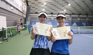 第303回　MTSテニスアリーナ三鷹　ナイター女子ダブルス準優勝:瀬沼・島田ペア