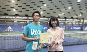 第304回　MTSテニスアリーナ三鷹　ナイター夫婦ミックスダブルス準優勝:下田家